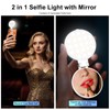 Newmowa Magnetic Selfie Light, Extendable Phone Ring Light with Mirror,