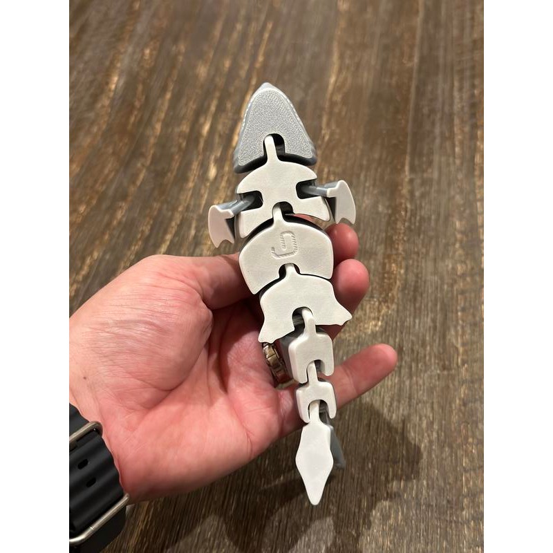 3D Printed - Articulating Flexi Great White Shark - High