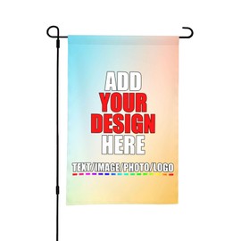 Custom Blank Garden Flags For Outdoor Double Sided Print Add Your Own Logo/Design/Words Customized Two Side Flag Banner for Advertising Business 12"x18"
