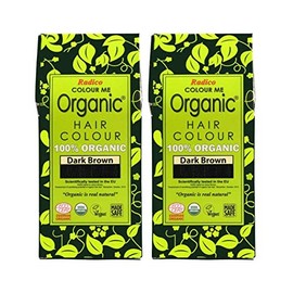Radico Dunkelbraun 2er-Pack Colour Me Organic Pflanzenhaarfarbe (bio, vegan, Naturkosmetik) dunkelbx2