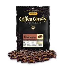 Bali's Best Espresso Candy, 2.2 Pound Bag, Individually Wrapped Hard Candy with Espresso Filled Center, Made with Real Sumatran Coffee, Halal