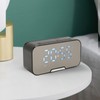 Bluetooth Speaker with Digital Alarm Clock Temperature Display Voice Announcement