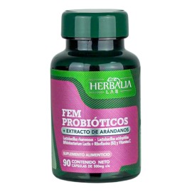 Herbalia Lab Probióticos Para Mujer Con Extracto De Arándano Sin Sabor