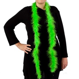 THECRAFTSHOP Marabou Feather Boa - Costume Party Accessory - Mardi Gras Decoration 6 ft Lime Green 15g