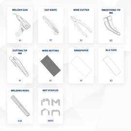 Allturn Plastic Welder, 2 in 1 Plastic Welding Kit, Hot Staples Weld Gun, Car Bumper Repair Kit for Most Plastics, Patent Number D970324(Yellow)