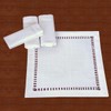 Hemstitched White Lace Napkins, Set Of 4, Size 11.5x11.5 Inch,