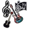 Iron-On Sew-On Patches DIY Sewing Motifs Music Guitar for Textiles