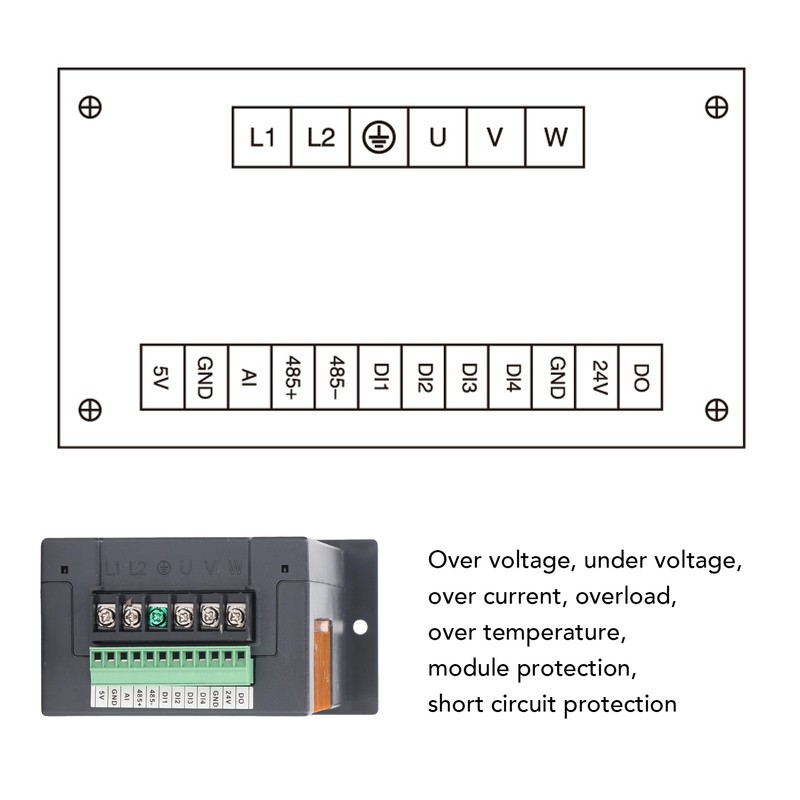 Variable Frequency Drive AC Single Phase to 3 Phase Converter