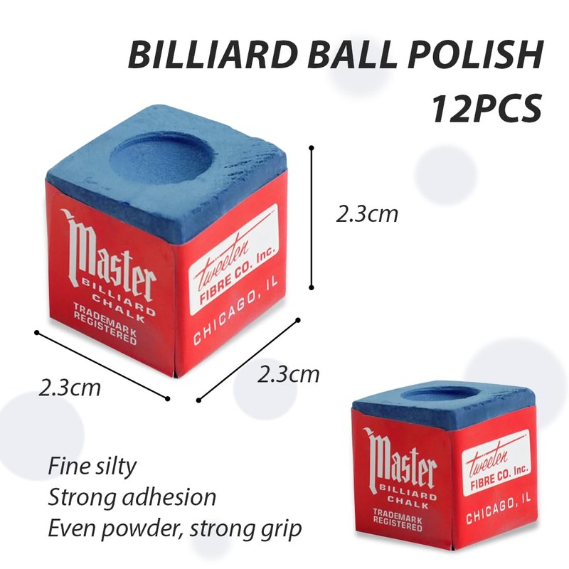 CATOR Professional Billiard Chalk, Billiard Chalk Accessories, Blue, Billiard Chalk,
