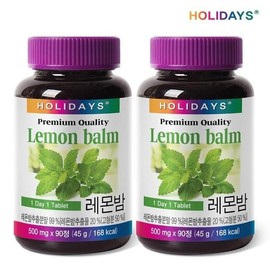 Holidays [Holidays] 90 tablets (6 months’ worth) 01. Holidays Lemon Balm x 2 bottles (6 months’ worth in total) / [홀리데이즈] 90정 (6개월분) 01. 홀리데이즈 레몬밤 x 2병 (총6개월분)