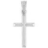 Jewelry America 14K White Gold Classic Latin Plain Cross Charm