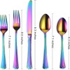 X-Haoware 40-Piece Colorful Stainless Steel Flatware Set for 8, Rainbow