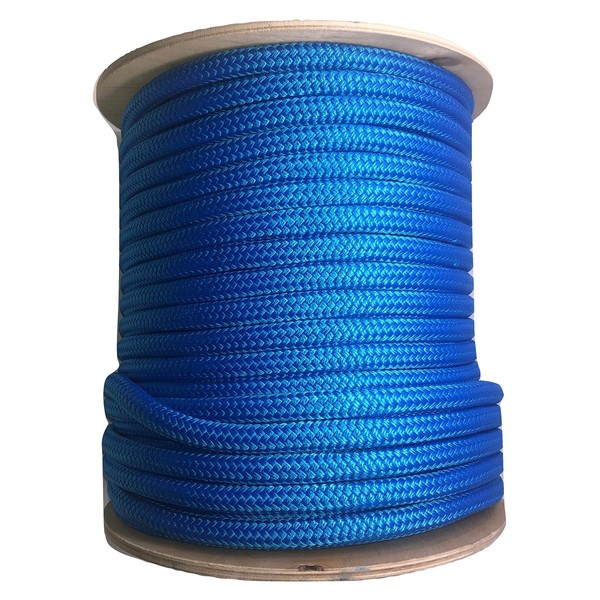 3/4 Inch Blue Double Braid Nylon Rope (50 ft Hank)
