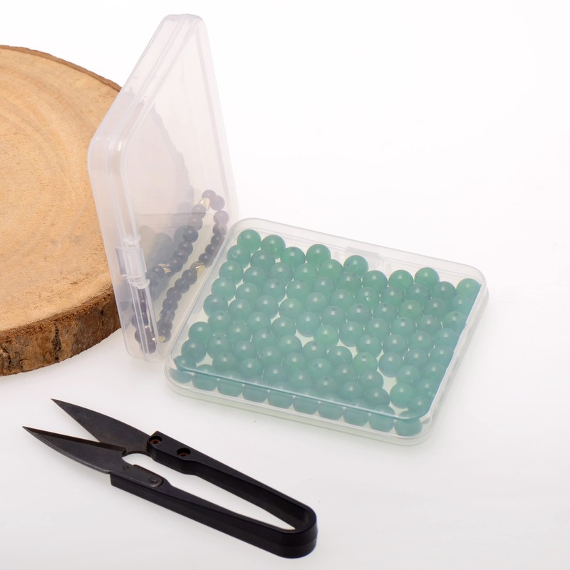 Paialco 6 PCS Pack Small Storage Boxes Flat Rectangle Plastic