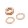 A ABSOPRO 15mm Inner Dia Copper Washers Flat Car Sealing