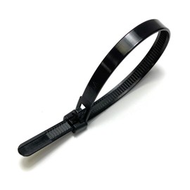 Kabelbinder Wiederlösbar, Canwn Nylon Praktische Kabelbinder Flexibel Kabel-Verbinder Slipknot-Bänder für Kabelmanagement 10 Stück ( Schwarz )7,2mmx150mm