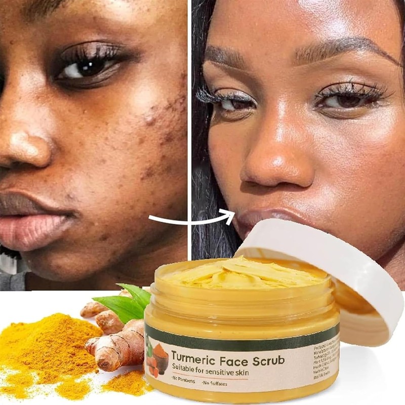 Exfoliante Facial de Cúrcuma YAWKONT para Limpieza Profunda y Piel