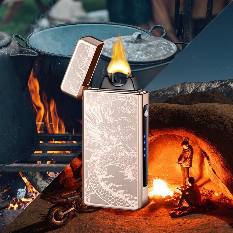 SKRFIRE Electric Rechargeable USB Plasma Arc Lighters High Power Flame