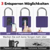 Padlock Fingerprint, Anweller Padlock, Lock with Key, Padlock Weatherproof, Fingerprint