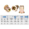 AIWFL 100Pcs M6 Metric Zinc Plated Carbon Steel Rivet Nut,