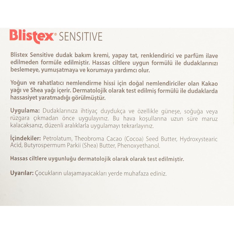 Blistex Simple & Sensitive Lip Moisturizer 0.15 oz (Pack of