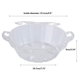 Idyllize 5 Piece of 10 Inch Clear Plastics Plant Saucers Drip Pans for Hanging Basket Indoor and Outdoor (10'')