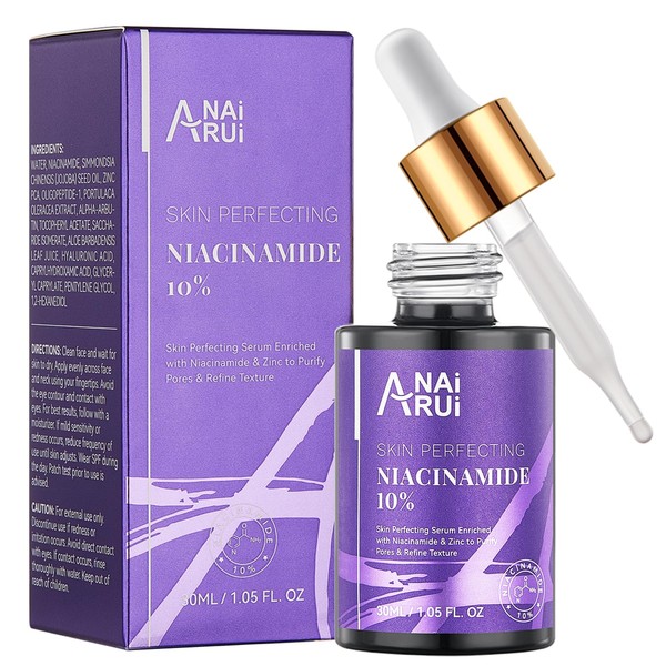 ANAiRUi Niacinamide Serum and 1% Zinc and 2% Arbutin, Pore