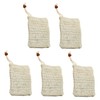 Vaguelly 5Pcs Drawstring Soap for Face Cleaning Exfoliating Pouch for