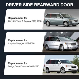 Rearward Right Door C Pillar Outer Windshield Pillar Trim Replacement for Chrysler Town & Country 2008-2016,Voyager 2008-2020,Dodge Grand Caravan 2008-2020 5020668AA,47876 Rear Passenger Side