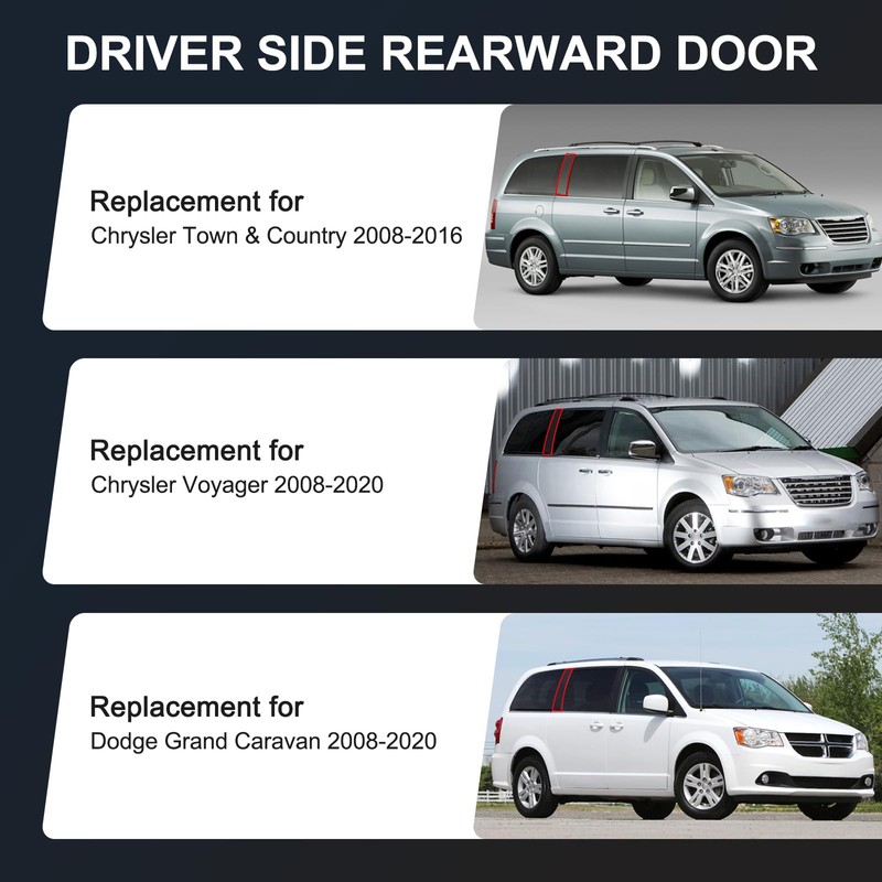 Rearward Right Door C Pillar Outer Windshield Pillar Trim Replacement