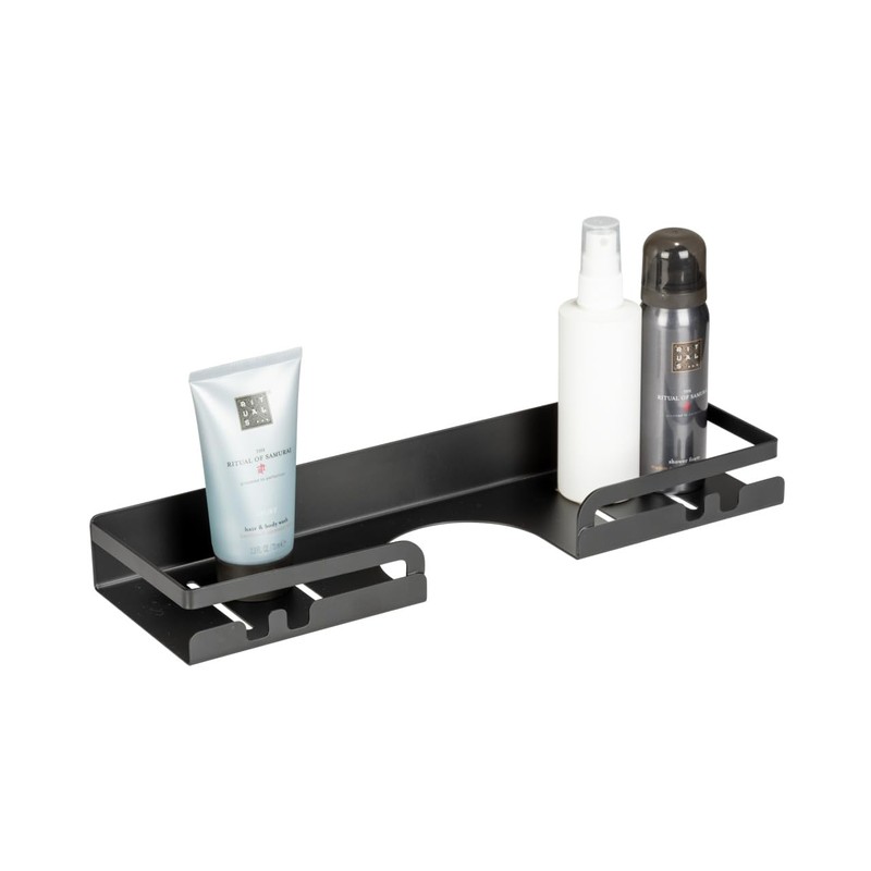 WENKO Turbo-Loc® Altarella S Shower Rail Caddy, Black, No Drilling