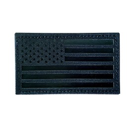 2x3.5" Infrared IR US USA American Flag Patch Tactical Vest Patch Hook-Fastener Backing (Black)