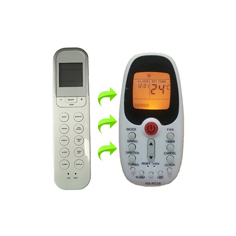 Replacement Air Conditioner Remote Control for Midea Mirage ComfortStar RG36A/BGER