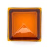 Woodway Glass Pyramid Post Cap, fits 3.5" Post, Amber, 1PC