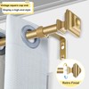 JRZOO 2 Pack Gold Curtain Rods 48 to 84 Inches(4-7