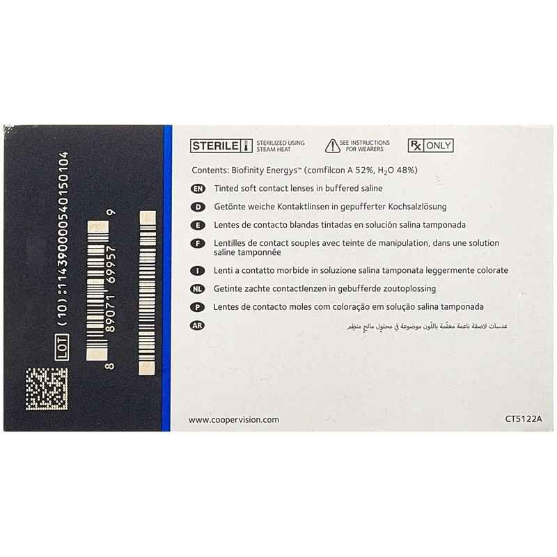 Cooper Vision Biofinity Energys, Monatslinsen weich, 3 Stück / BC