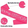 TxscOxwP1 'It's My Birthday' Glitter Sash, Hot Pink Satin Birthday
