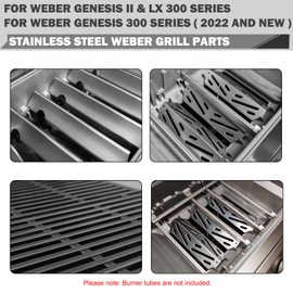 Genesis II E-310 Grill Parts for Weber Genesis II GS4 E310 E-315 E-335 Grill Replacement Parts Genesis II/LX 300 LX E-340 S-340 66095 Cooking Grates 66795 Flavorizer Bars 66685 Heat Deflector Grids