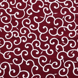 染の安坊 Anbo Tenugui Hand Towel, KARAKUSA (Dark Red), Foliage Scroll, 100% Cotton, Made in Japan, 13.8 x 39.4 inches