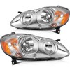 ECCPP Headlight Assembly Pair For Toyota Corolla 2003-2008 Chrome Housing