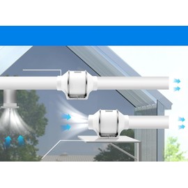 MEOZRI 4 Inch Duct Fan Inline Ventilation Exhaust Fan with Remote Controller 296 CFM Duct Intake Fan High Efficiency Air Fan Copper Motor for Ducting Vents Bathroom Grow Tents Hydroponics