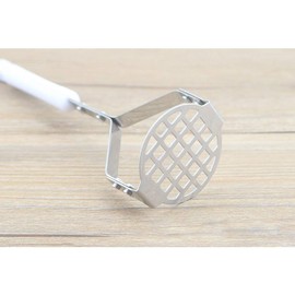 CVZJ Stainless Steel Potato Masher ricer with Broad and Ergonomic – Fine-grid Mashing Stainless Steel + Plastic