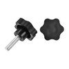 sourcing map 2Pcs Star Knobs, M10x35mm Plastic Hex Shaped Clamping