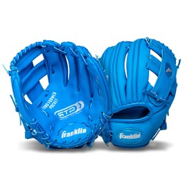 Franklin Sports Kids Baseball Gloves - RTP Youth Teeball Glove + Ball Set - Boys + Girls Mitt Set - Kids + Toddler - Right Hand Throw - 9.5" - Blue