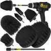 Holikme 8 Piece Drill Brush Attachments Set, Power Scrubber Brush