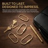 5-Pack Brass Key Rings - Gold Keychain with Screw Lock