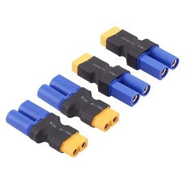 rflaueo 4pcs XT60 to EC5 Male Female RC Connector Adapter(E25-4)