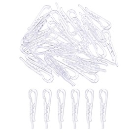 uxcell 100 Pcs 1.48 Inch U Shape Alligator Clip, Shirt Clip with Teeth, Clothespins for Socks, Pants, Ties, Shirts, Garments, Clear