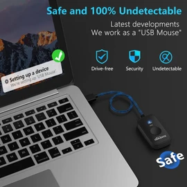 Cloudeck Mouse Jiggler Undetectable, USB Mover, Gaming Automatic Continuous Click Device, Plug & Play, Simulate Mouse Pointer Movement to Prevent PC Sleep