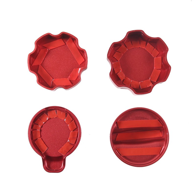 Unbranded 4PCS Red Alloy Engine Oil Cap Radiator Water Tank